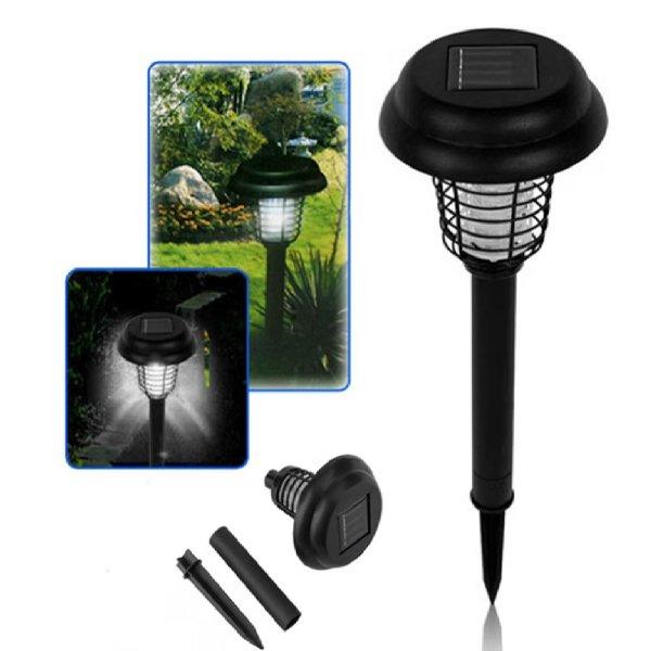 Napelemes kültéri földbe szúrható UV - LED elektromos,
vízálló szúnyogirtó lámpa (BBD)