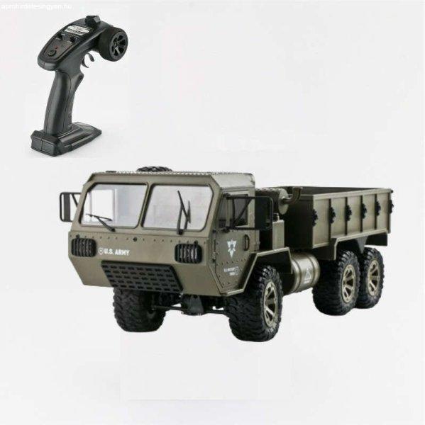 FAYEE® Távirányítós U.S. Army katonai teherautó, 2,4 GHz-es
rádióvezérlésű, 1:16 arány, 6WD off road, 15km/h, 14 év feletti gyermekek
számára, zöld