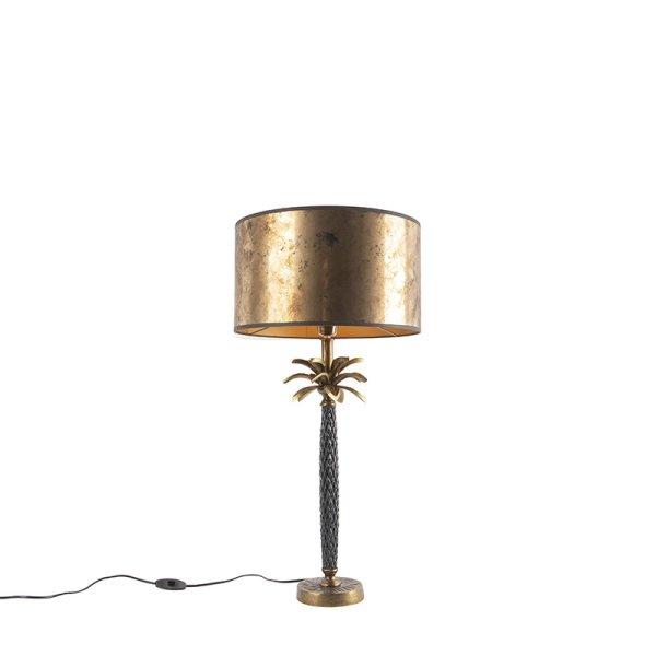 Art Deco asztali lámpa bronz bronz árnyalattal 35 cm - Areka