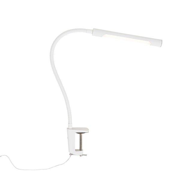 Clamp asztali lámpa fehér, LED-del, érintőképernyős dimmerrel - Lionard