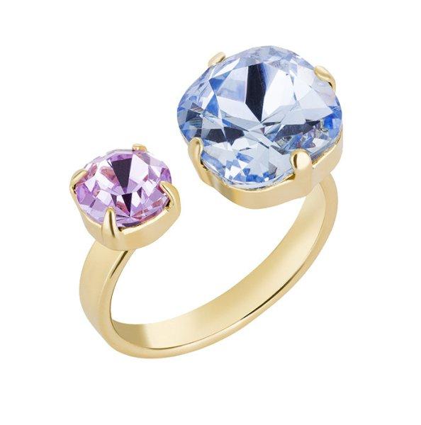 Preciosa Csillogó aranyozott gyűrű cseh kristály
kövekkel Bonbon Candy 2492Y70 52 mm