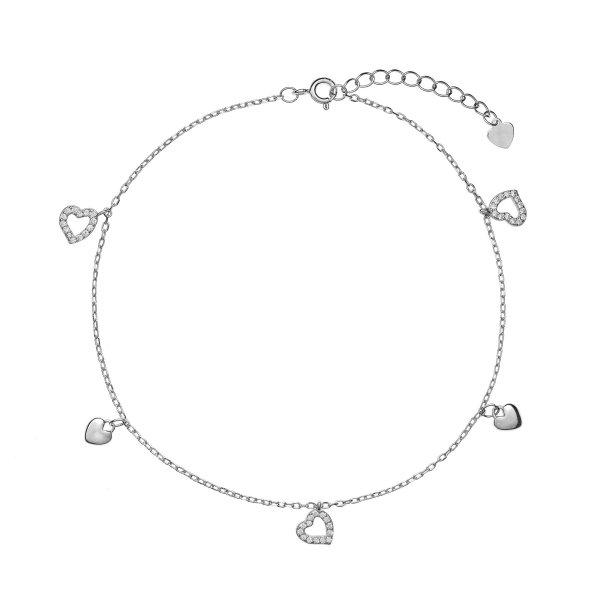 AGAIN Jewelry Ezüst bokalánc szívecskékkel AJNH0007