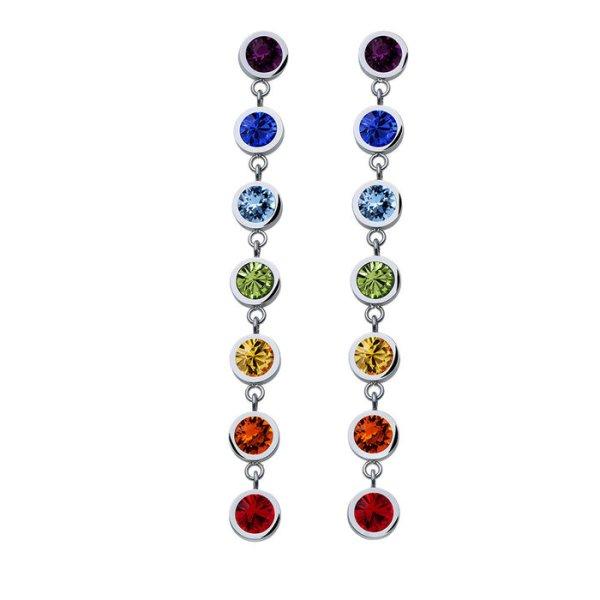 CRYSTalp Hosszú fülbevaló színes kristályokkal Balance
Post Chakra 42162.MUL.E