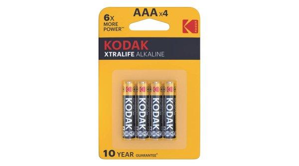 Kodak Xtralife Alkáli Tartós Mikro Elem AAA (1,5V) B4
