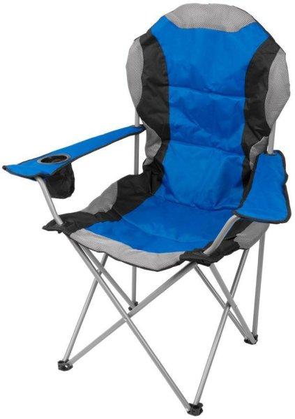 Stolička SP, skladacia, modrá, kempingová, 80x50x105 cm