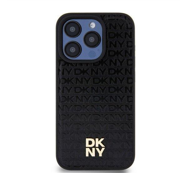 DKNY PU Leather Repeat Pattern Stack Logo iPhone 14 Pro Magsafe hátlap tok,
fekete