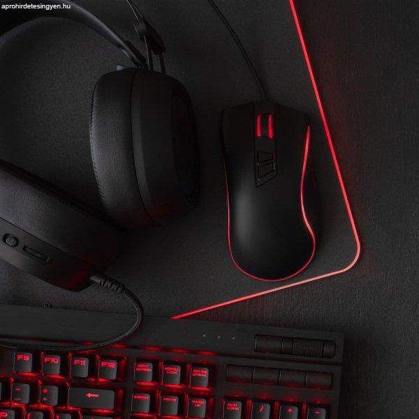 Gamer egérpad LED RGB világítással, fekete, 800 X 300 X 3mm