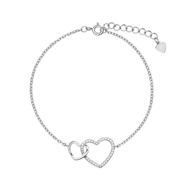 AGAIN Jewelry Ezüst karkötő összekapcsolt szívekkel
AJNR0016