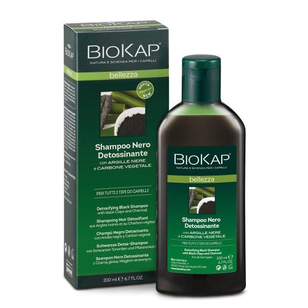 Biokap Méregtelenítő hajsampon fekete agyaggal és
aktív szénnel 200 ml