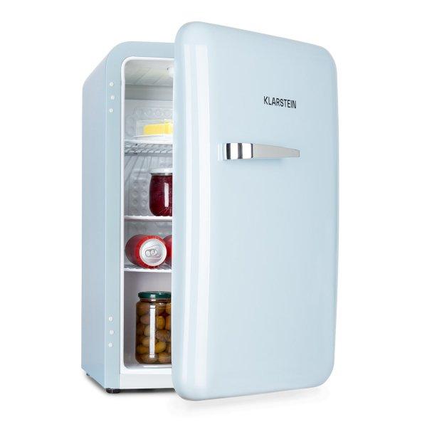 Klarstein Audrey Retro, hűtőszekrény, 70 liter, 3 polc, 2 rekesz az ajtóban,
belső világítás