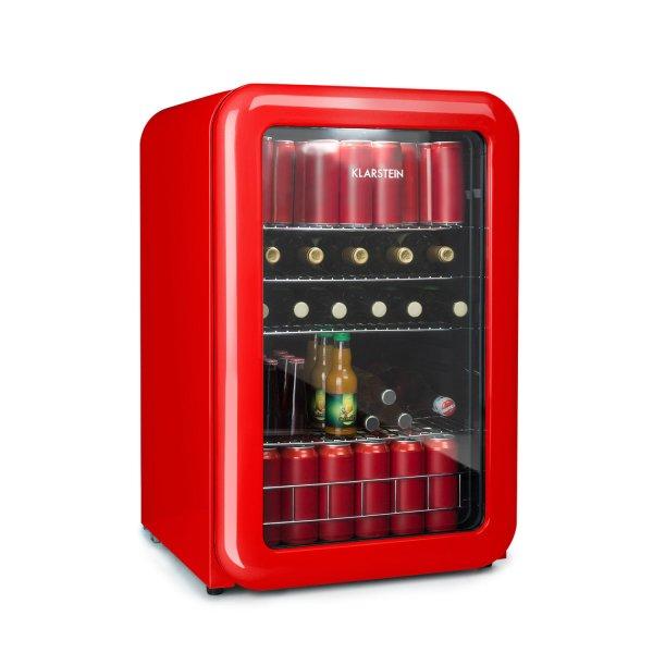Klarstein PopLife, italhűtőszekrény, 115 liter, 0 - 10°C, retro kivitel,
piros