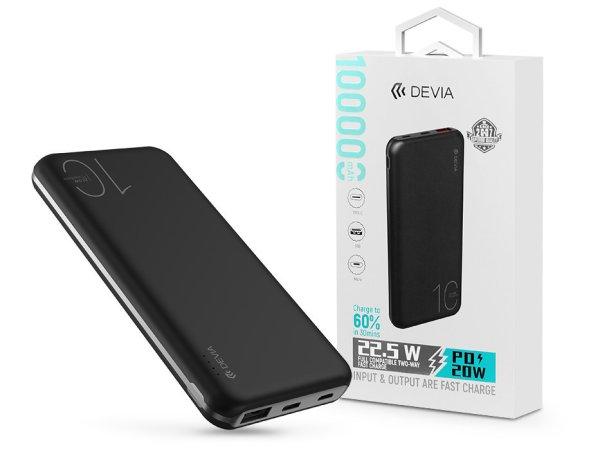 Univerzális hordozható, asztali akkumulátor töltő - Devia Smart Series
22.5W Full Compatible Power Bank - USB + Type-C + microUSB + PD - 10.000 mAh -
fekete