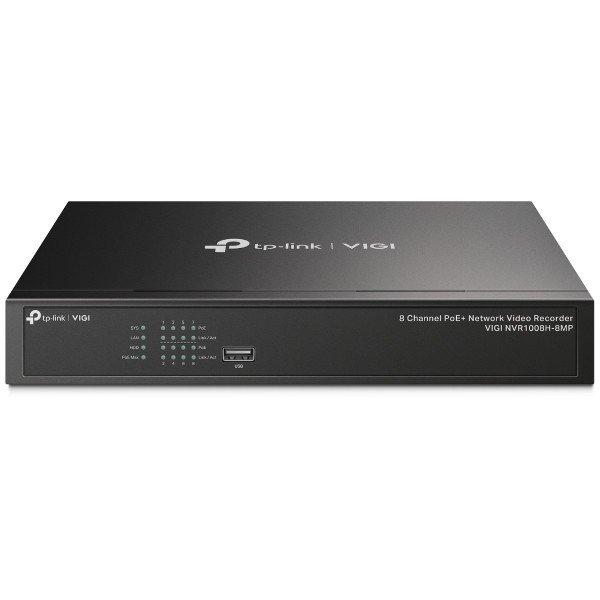 TP-link NVR rögzítő - NVR1008H-8MP (8 csatorna, 8 PoE+ port; H265+, 8MP,
HDMI, VGA, 2xUSB, 1x Sata(max10TB), audio)