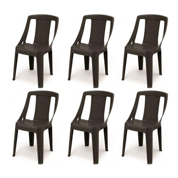  Burco Kerti szék Antracit - 6 DB