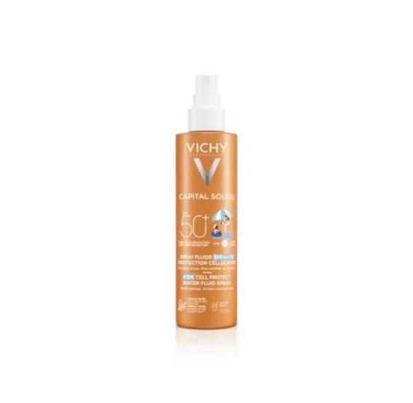 Vichy Capital Soleil Vizes Fluid Spray Gyerekeknek SPF50+ (200 ml)