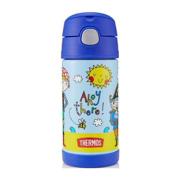 Thermos FUNtainer Gyermek termosz szívószállal - kalóz 355
ml