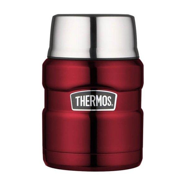 Thermos Style Uzsonnatartó termosz összecsukható kanállal
és pohárral - piros 470 ml