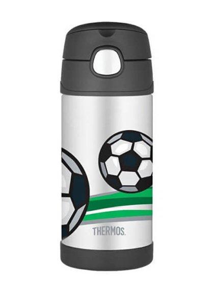 Thermos FUNtainer Gyermek termosz szívószállal - Futball 355 ml