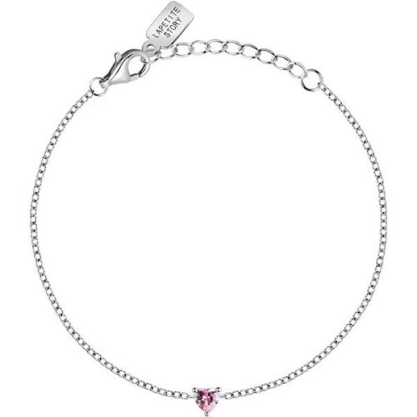 La Petite Story Gyengéd ezüst karkötő rózsaszín
cirkónium kövekkel Silver LPS05AWV10