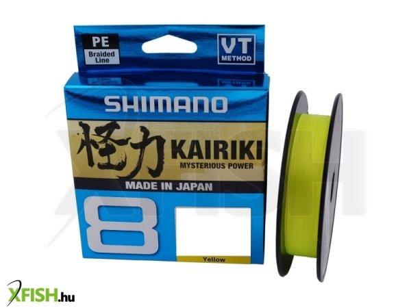Shimano Line Kairiki 8 Fonott Zsinór Sárga 300m 0,10mm 6,5Kg