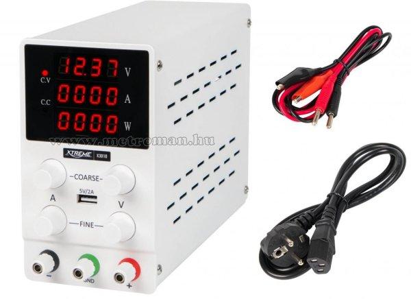 Univerzális szabályozható Labor tápegység 0-30 Volt 0-10 Amper MX3010-USB