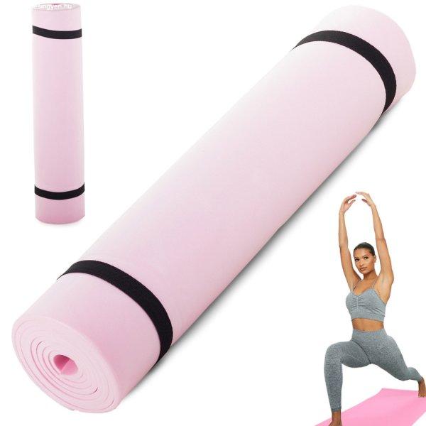 Jógamatrac / fitness szőnyeg 180x50cm, rózsaszín