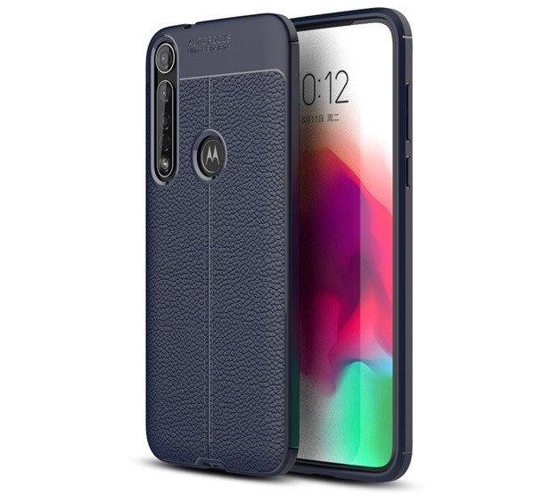 Szilikon telefonvédő (közepesen ütésálló, bőr hatású, varrás minta)
SÖTÉTKÉK Motorola Moto G8 Plus (XT2019)