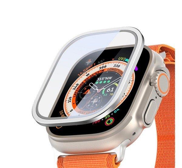 DUX DUCIS FLAS kijelzővédő üveg (alumínium keret, 9H) EZÜST Apple Watch
Ultra 2 49mm, Watch Ultra 49mm
