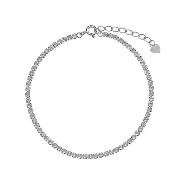 AGAIN Jewelry Csillogó ezüst karkötő cirkónium
kövekkel AJNR0001
