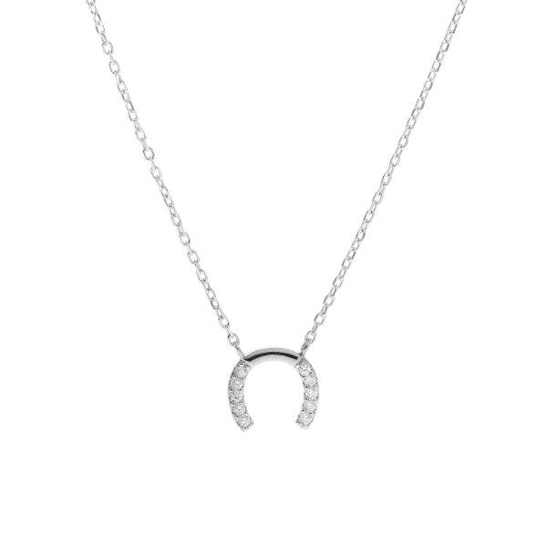 AGAIN Jewelry Csillogó ezüst nyaklánc Patkó AJNA0021