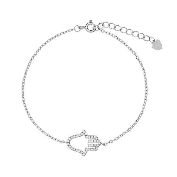 AGAIN Jewelry Népszerű ezüst Hamsa karkötő - Fatima
keze AJNR0014