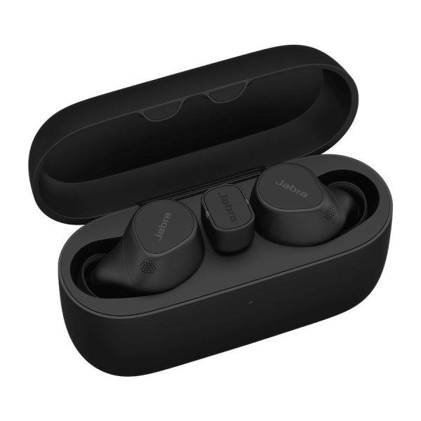 Jabra Evolve2 Buds UC Bluetooth Headset + Wireless Charging Pad Black