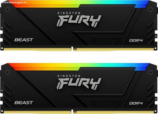 Kingston 32GB DDR4 3733MHz Kit(2x16GB) Fury Beast RGB Black