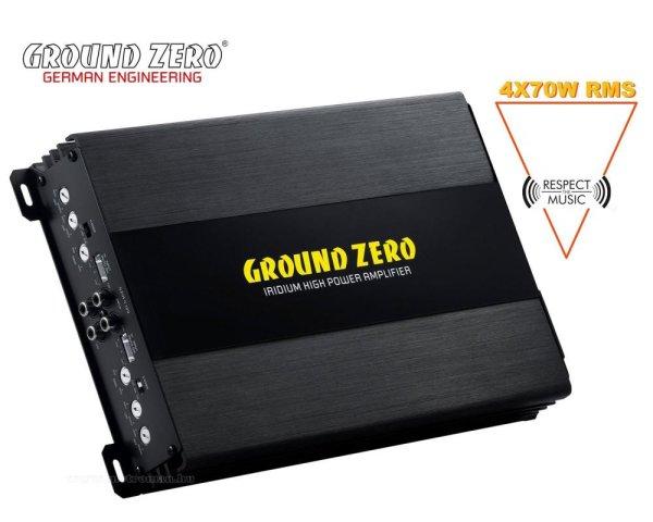 GROUND ZERO 4.120 4 csatornás autós erősítő 4X70W