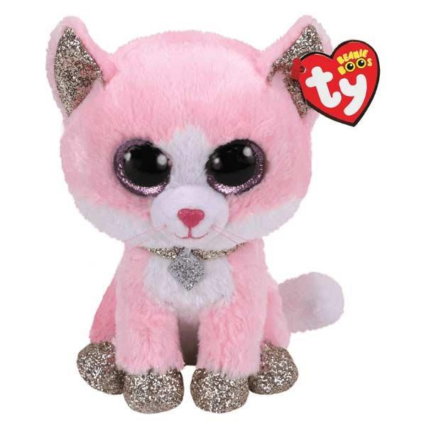 TY rózsaszín macska, Fiona 15 cm