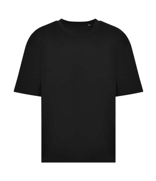 JT009 rövd ujjú bő szabású unisex póló Just Ts, Deep Black-XL