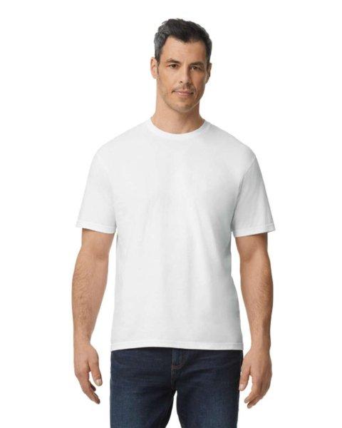 Gildan GI3000 körkötött rövid ujjú férfi pamut póló, White-3XL