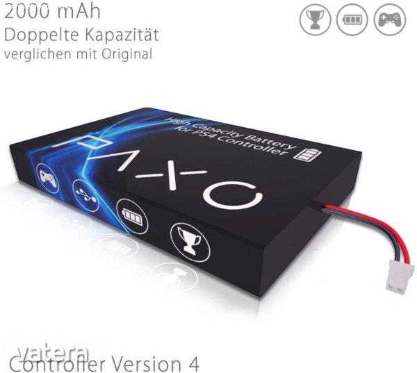 PAXO nagyteljesítményű 2000mAh akkumulátor a PS4 vezérlő 4-es
verziójához