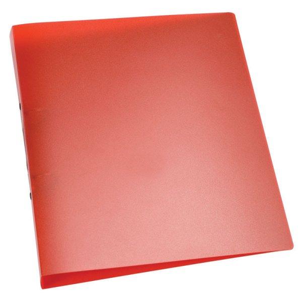 Gyűrűskönyv A/4 2 gyűrűs 2,5cm Q-CONNECT áttetsző piros