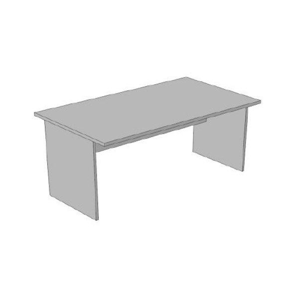 Íróasztal, egyenes, panellábbal F-123 120x80x75 natúrfa