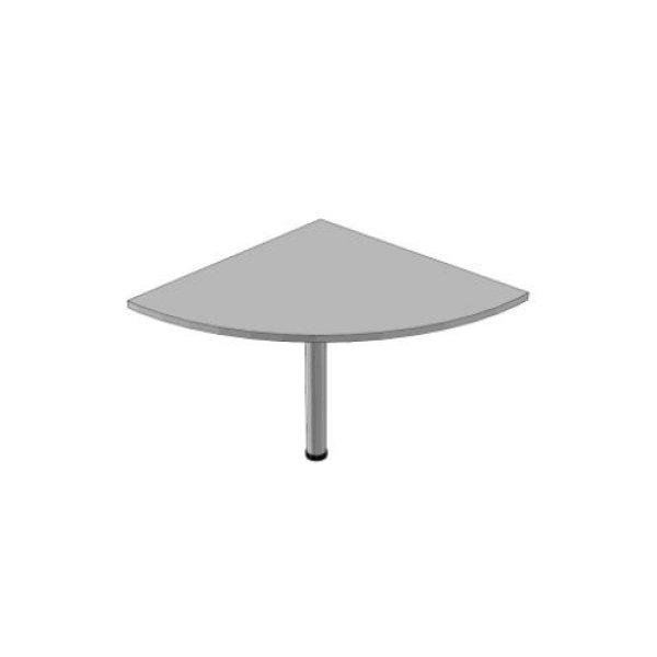 Tárgyalóív asztalokhoz F-140, 1/4 kör, 80x80 cm, csőlábbal cseresznyefa
