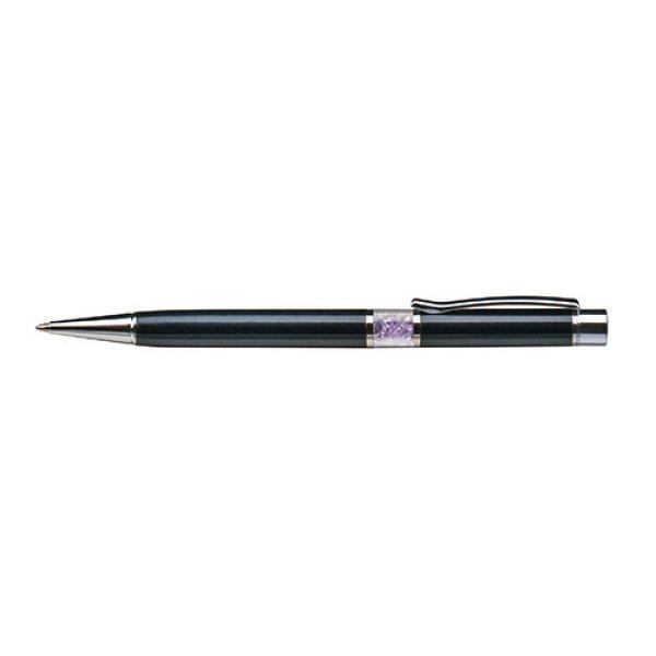 Golyósirón középen SWAROVSKI® kristályokkal töltve fekete tolltest 13 cm
orgonalila