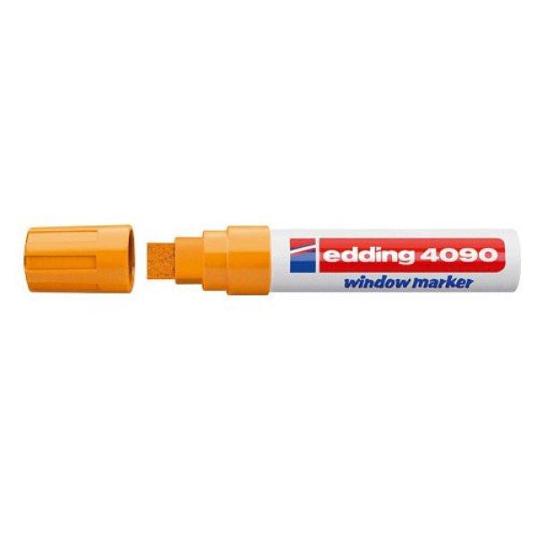 Üvegreíró marker Edding 4090 vastag narancs