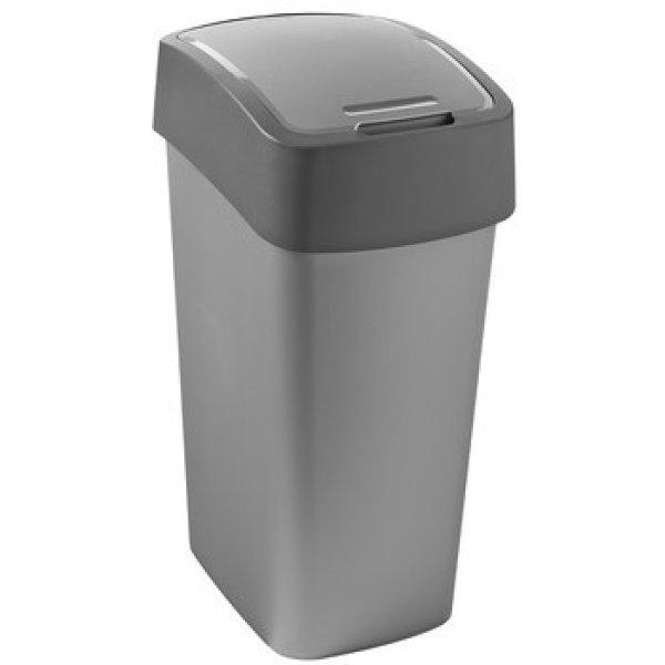 Billenőfedeles szemetes CURVER PACIFIC FLIP BIN 45l ezüst/ szürke