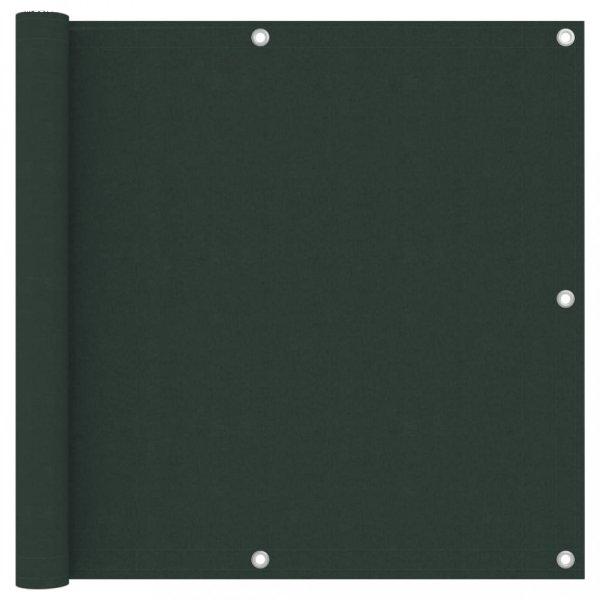 Sötétzöld oxford-szövet erkélynapellenző 90 x 300 cm