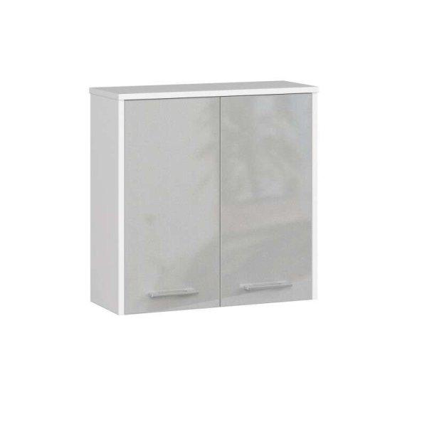 Felső Fürdőszoba szekrény P60_60 #fehér-szürke fényes 