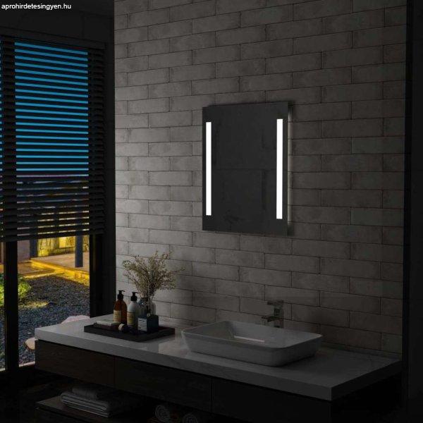 vidaXL LED-es fürdőszobai falitükör polccal 50 x 70 cm