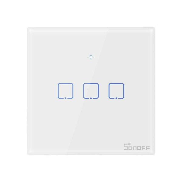 Sonoff T0 EU TX - három csatornás okos világítás kapcsoló, Fehér