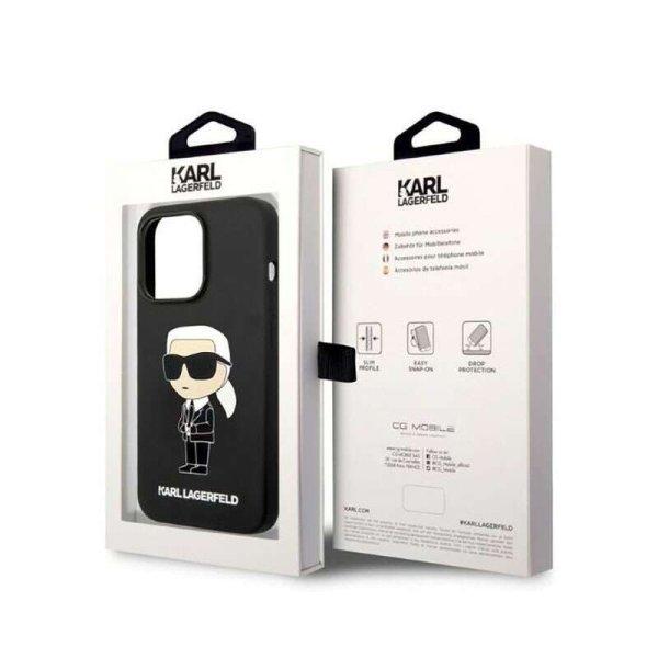Karl Lagerfeld Liquid Ikonik NFT Apple iPhone 14 Pro Max Szilikon Tok -
Fekete/Mintás