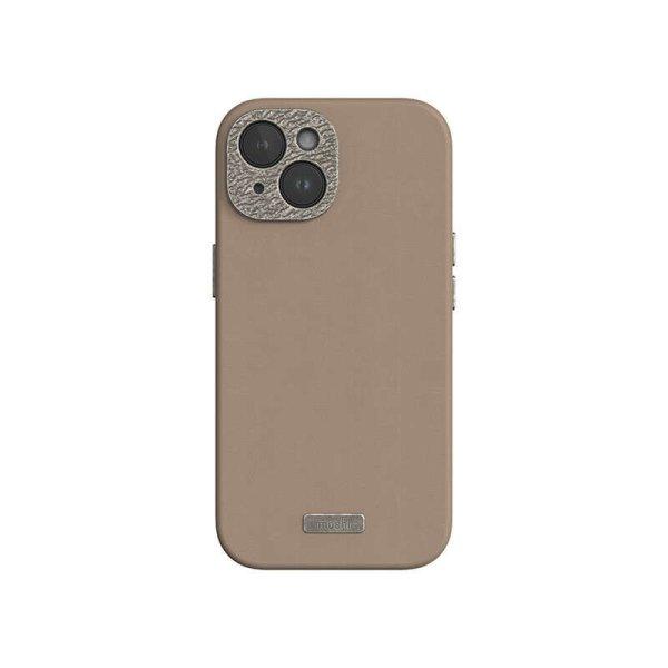 Moshi Napa MagSafe - Leather telefontok iPhone 15 (Woodsmoke Brown)